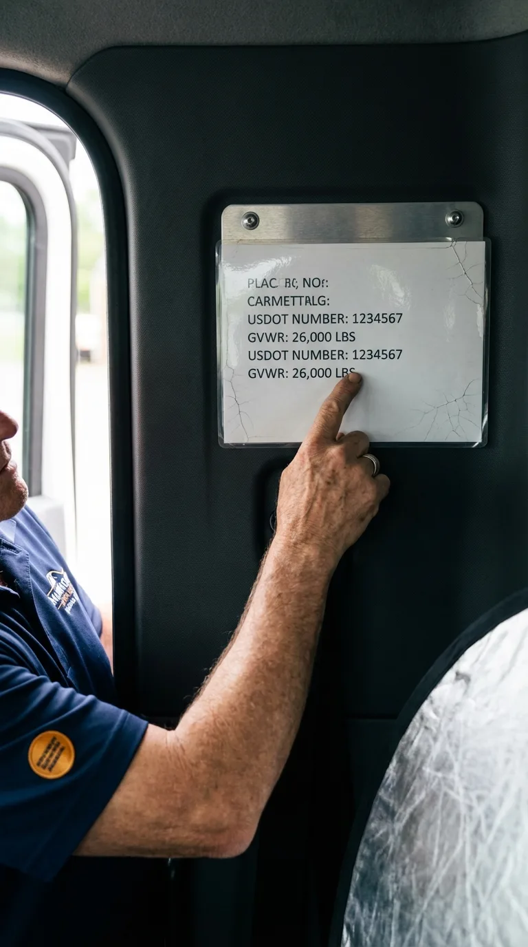 USDOT licensing placard verification in Amagansett